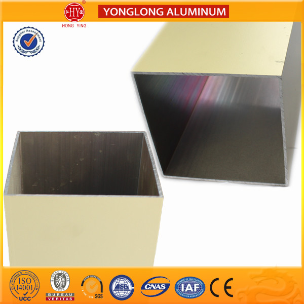 Rectangle Shape Powder Coated Aluminium Extrusions Strong Adhesion
