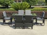 Contemporary Dining Set , UV Resistant KD Rattan Furniture Sets