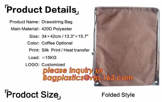Recycled Foldable Nylon Polyester Tote Bag with logos polyester shopping bag Custom advertising handle non woven bag PAC