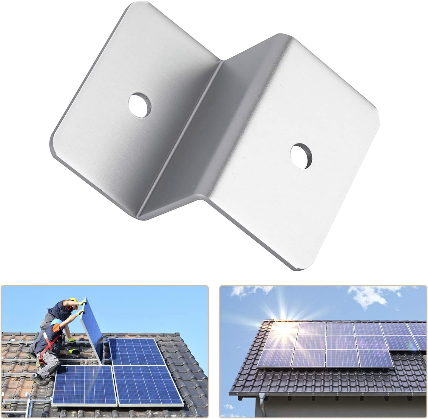 Solar Panel Z Brackets Mounting Set for RV Boat Off Grid Roof Powder Coating 3.94*2.6