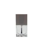 Square Shape Clear UV Gel Glass Nail Polish Bottle With Black And White Cap And