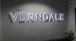 28C Temperature Stainless Steel Letter Logo Sign for Commercial Building