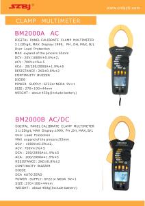 Quality 2000A 2.2 Inch 700V Digital AC Clamp Meter , Mini Digital Clamp Meter wholesale