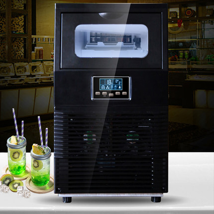 Hotel Ice Maker 40kg Portable Desktop Commercial Household Full Automatic Ice Cube Making Machine for Tap Water Or Bottled Water