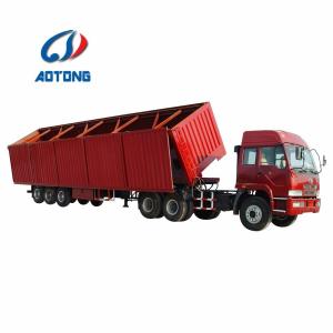 Quality Mechanical Suspension 3 Axles 60ton Side Tipper Trailer for Heavy Load Transportation wholesale