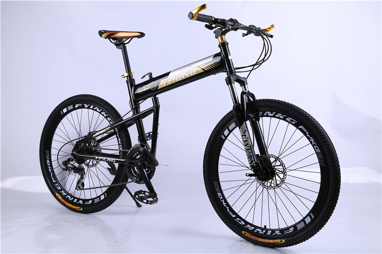 High quality OEM 36 spoke wheel 21 speed 40mm rim black aluminium alloy folding hummer mountain bicicletas