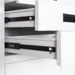 Glass Door Three Drawers Security Steel Filing Cabinet With Inner Box