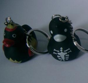 Quality Vampire Halloween Rubber Mini Duck Keychain Bloodsucker Design Promotional Gift wholesale