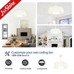 Consumption 22 inch Mini Small Bladeless Ceiling Fan with 2- and Energy-saving