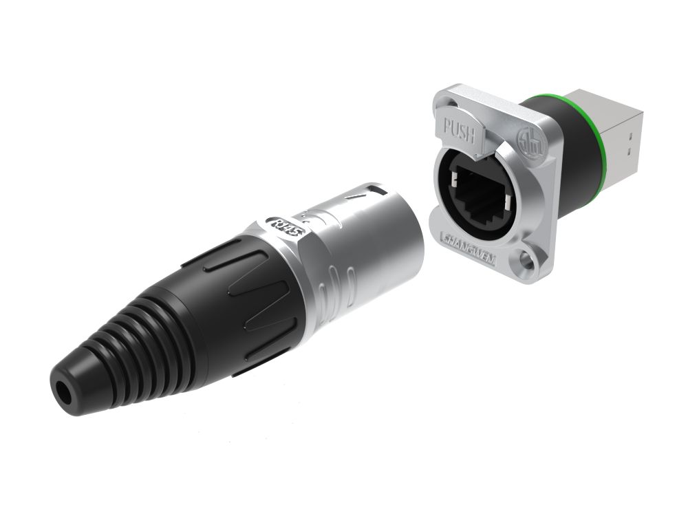 Ethernet Network Modular Jack Plug Panel Mount Socket 5-7mm Cable Industrial Electronics Accessories Chassis Male Connectors