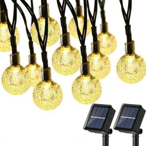 Quality 30 LED Outdoor Solar String Lights Globe Crystal Ball Garden Wedding wholesale