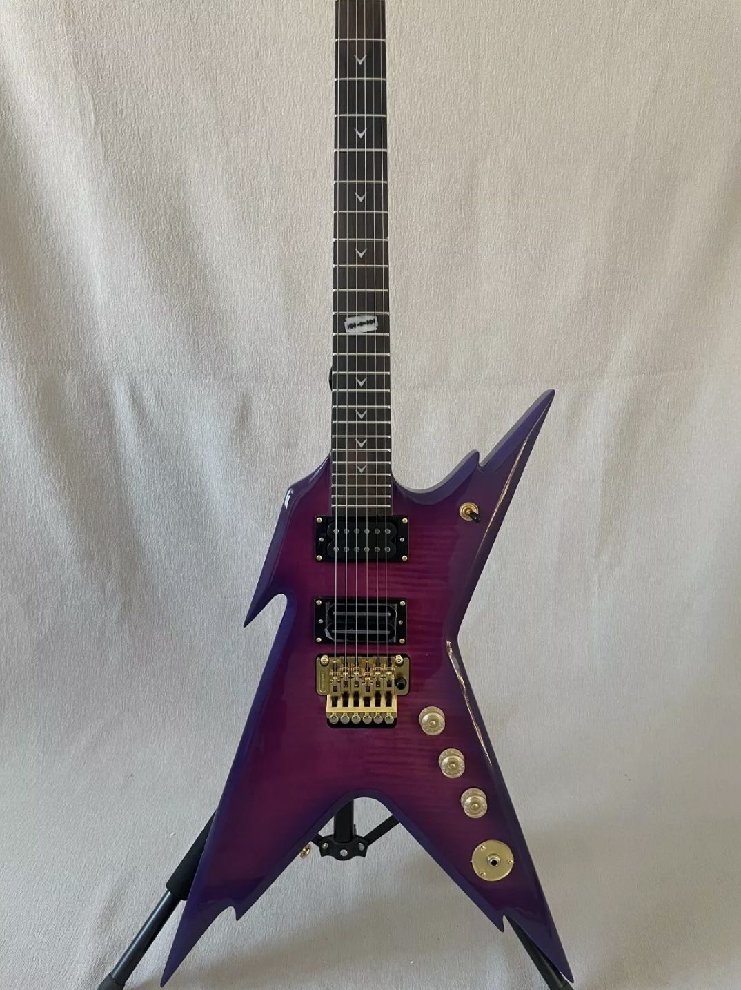 Custom Dean Dime Razorback DCR Black Tooth Limited Electric Guitar