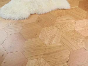 Quality Hexagon Wood Tiles Flooring; Hexagon Oak Parquet Flooring, 89002-A wholesale