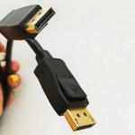 Black PVC Jacket Bidirectional 6.6FT Dp To Dp Cable