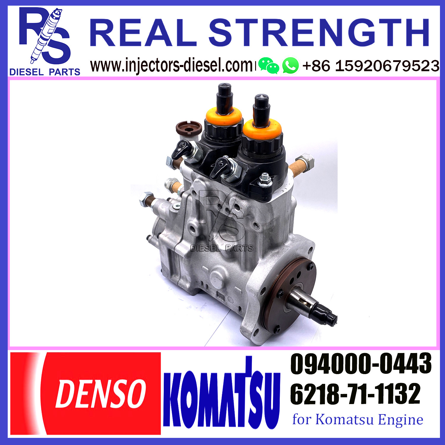 DENSO HP0 pump 6218-71-1132 094000-0443 Diesel Fuel Injection Pump Fits for Komatsu SAA6D140E-3 Engine