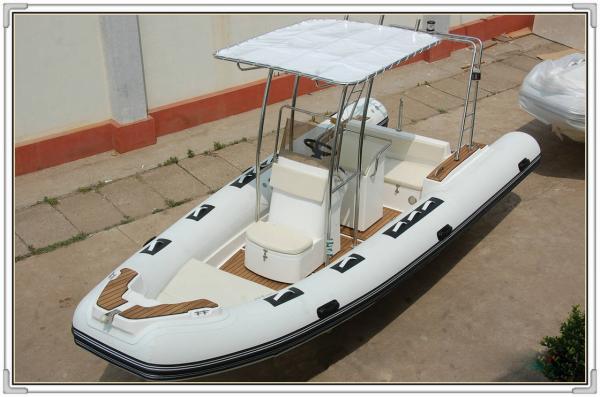 Comfortable White color Towable Inflatable River Boats RHIB Boat 5.8m length
