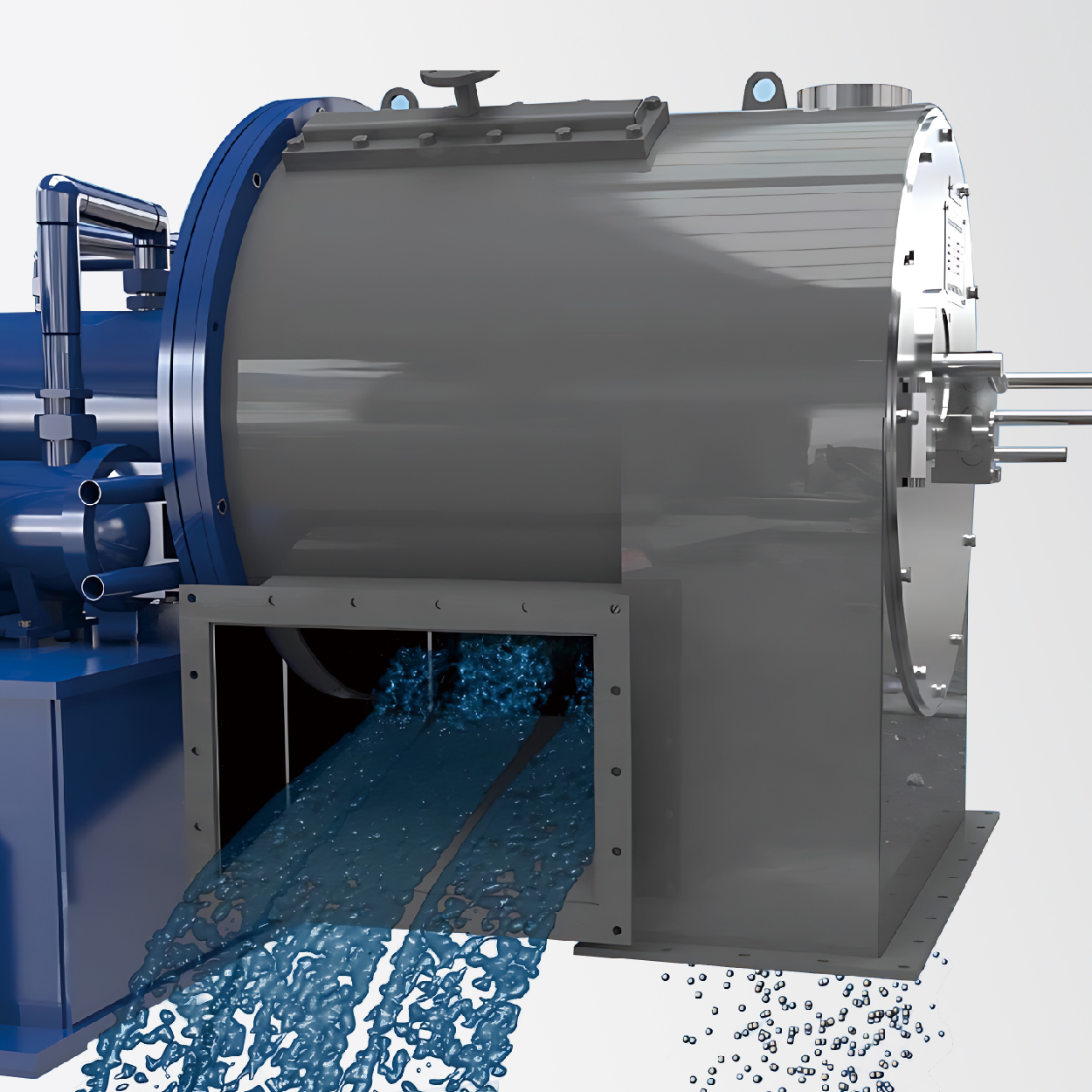 Horizontal 2 Stage Pusher Centrifuge Automatically Continuous Double Drums