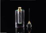 Engraving Surface Refillable Glass Perfume Bottle , Glass Perfume Round Bottle