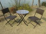Pool / Beach Leisure Resin Wicker Chair Set With Aluminum Frame