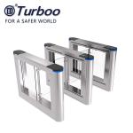 Biometric Fingerprint Scanner Swing Barrier Gate 10mm Acrylic