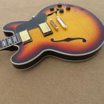 Hot Selling China L5 Electric Guitars Tiger Flame Finish
