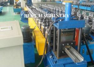 Quality Full Auto Steel Profile Frame Roll Forming Machine Hydraulic Punching wholesale