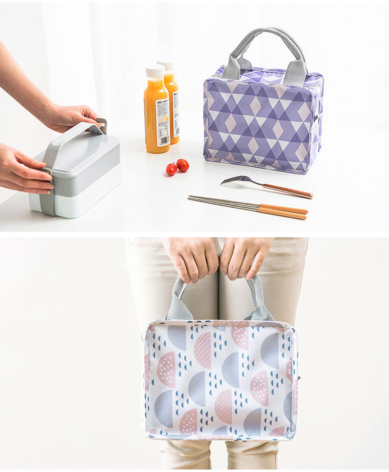 PEVA Lining 600D Polyester Insulated School Lunch Bag