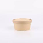Bamboo Pulp Paper Takeaway Soup Bowls Disposable Biodegradable 1200ML With Lids