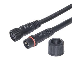 Quality Black Color M14 M21 Waterproof Power Cable Male To Female PVC Jacket wholesale