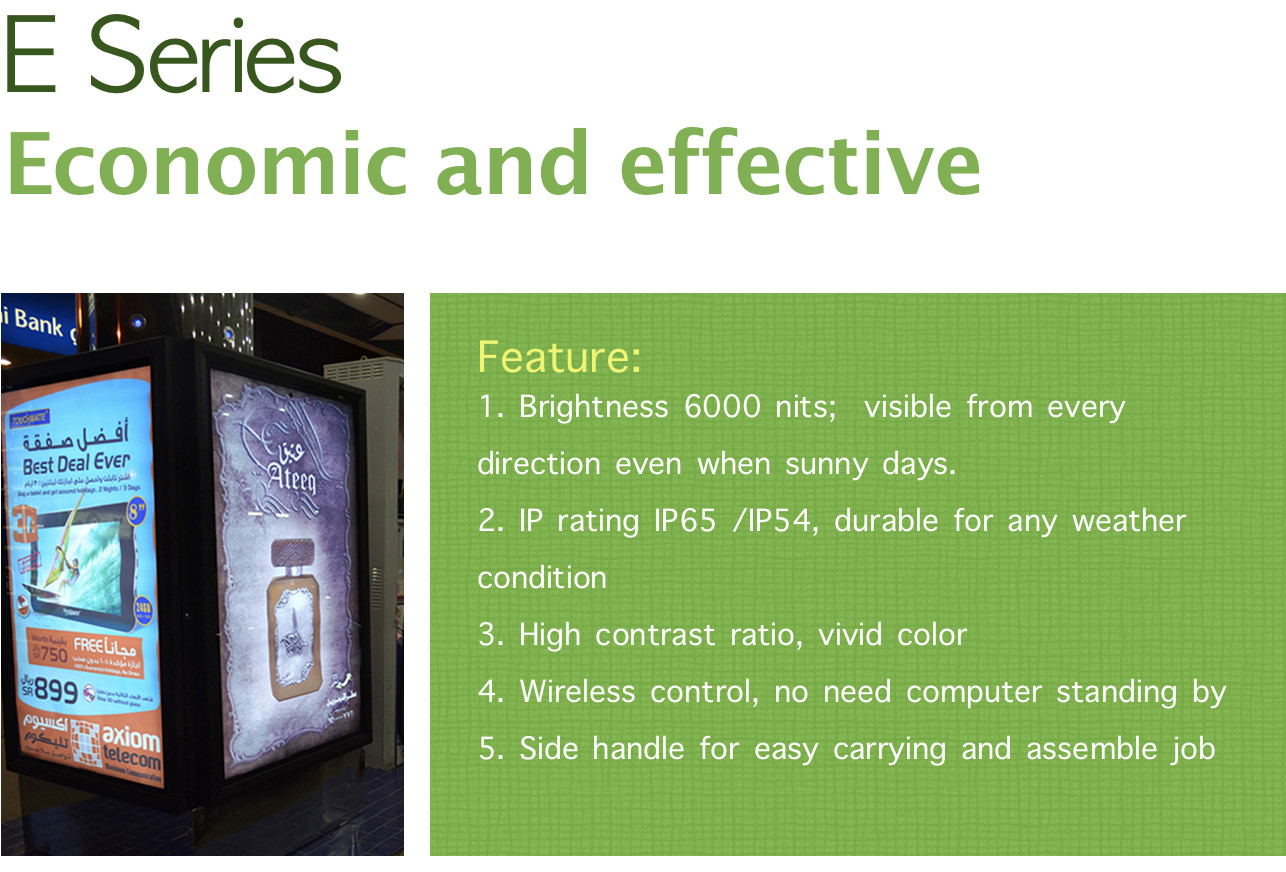 Full Color LED Advertising Display with 6000 Nits Brightness and IP65/IP54 Rating Module Resolution 32x16