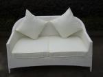 2 Seat Wicker Rattan Sofa Chair For Office / Riverside / Lawn