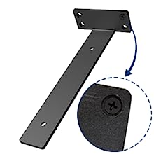 Powder Coated L Shape Shelf Bracket Hidden Steel Brackets for Shelves 0.2Inch Thick