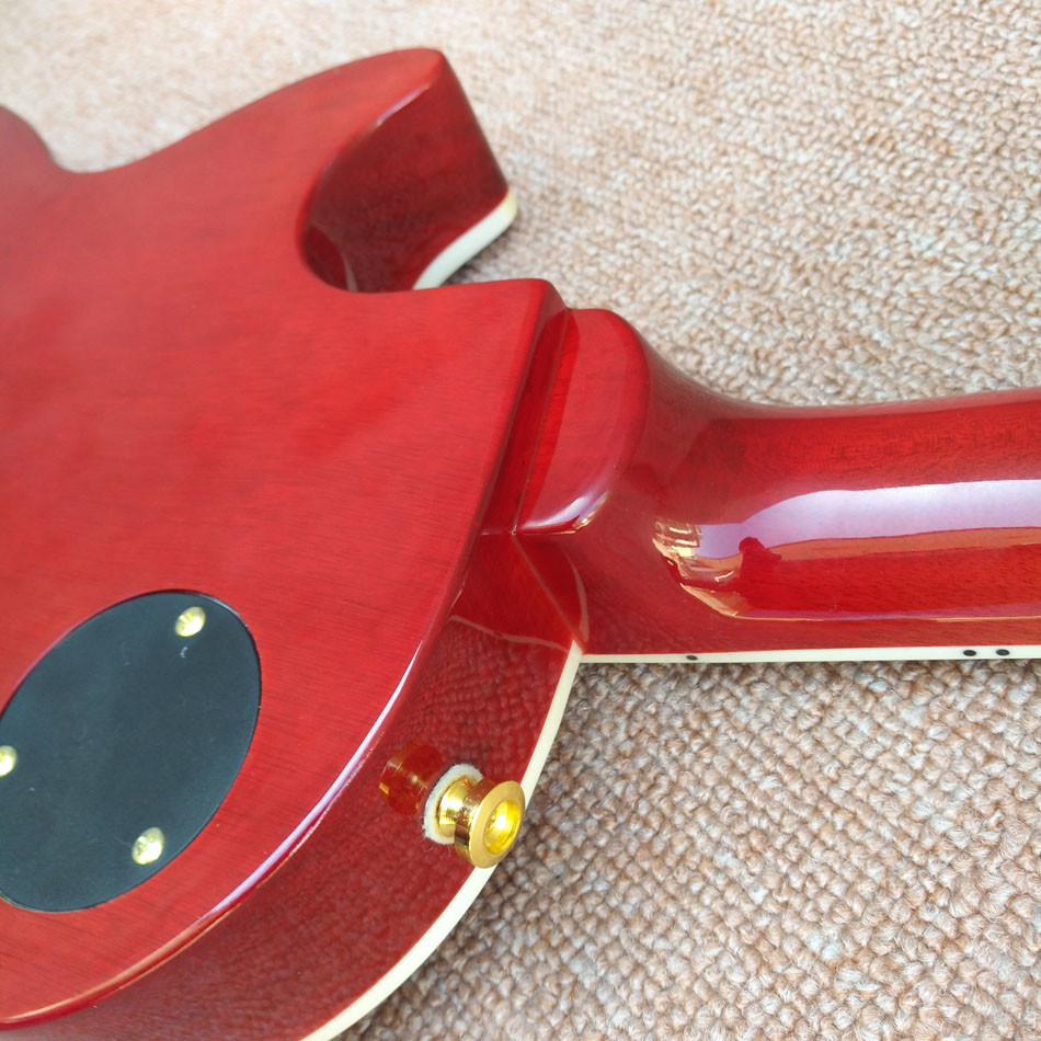 Standard LP 1959 R9 electric guitar, Cherry burst color electric guitar with Gold hardware, free shipping