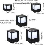Black / Grey Modern Gate Pillar Lights Intelligent Outdoor Lights For Gate