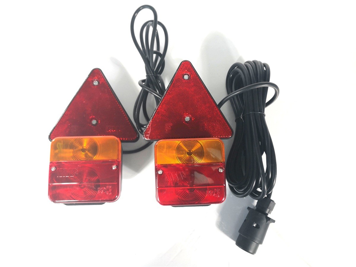 Red Yellow Trailer Marker Lamps Stud Mount With Reflector And Magnet
