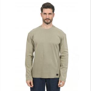 Quality 100% Cotton Khaki FR Henley Shirts NFPA2112 UL Certified Men Use wholesale