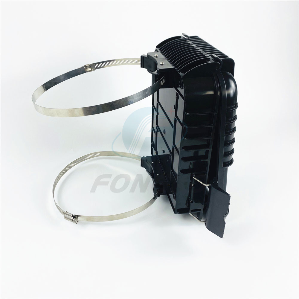 Outdoor Waterproof Black Fiber Optical Fat Ftth Splitter Box Distribution 16 Core