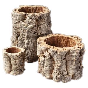 Quality 1000pcs Natural Cork Bark Planter Round Flower Pots Non Toxic wholesale