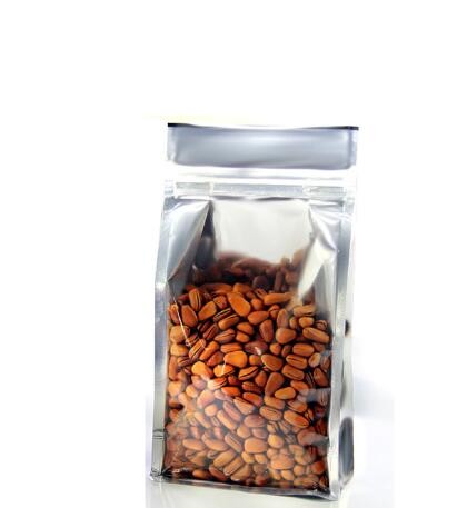 Snack Food Package Custom Logo Printing Nuts Plastic Zipper Packaging Bag With Tear Notch