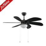 Restaurant Pull Chain Switch Ceiling Fan Six MDF Blades AC Motor