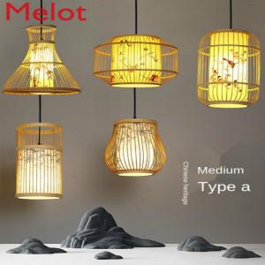 Quality Bamboo Chandelier Zen Restaurant Dining Restaurant Box Tea Room Ancient Style Lantern Pendant lamp(WH-WP-86) wholesale