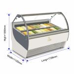 Italian Pan Quantity 18pcs Ventilated Refrigeration Equipment with Marble