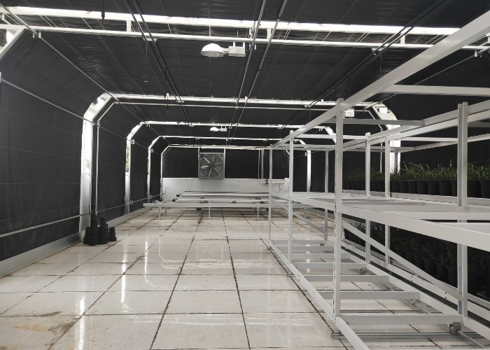 30x100ft Single Span Greenhouse Light Deprivation System Blackout Greenhouse For Medical Plants Commercial