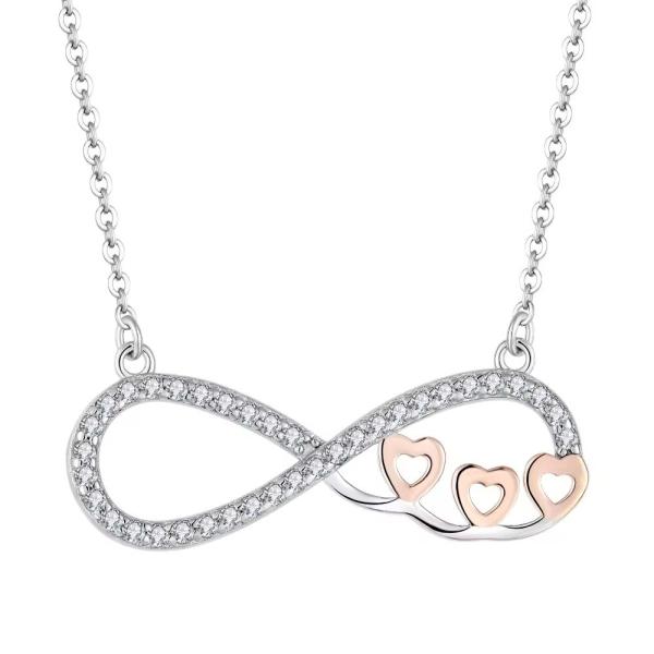 YASVITTI Personalized High End Silver Necklace Rose Gold Plated Heart Necklace