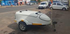 Quality Cold Rolled Steel Fiberglass Motorcycle Trailers / Fiberglass Luggage Trailer wholesale