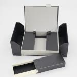 Customized Double Door Tea Packaging Box Black Specialty Paper Magnetic Closure