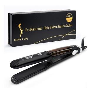 Quality Infrared Nano Titanium Flat Iron Automatic Steam Hair Straightener wholesale