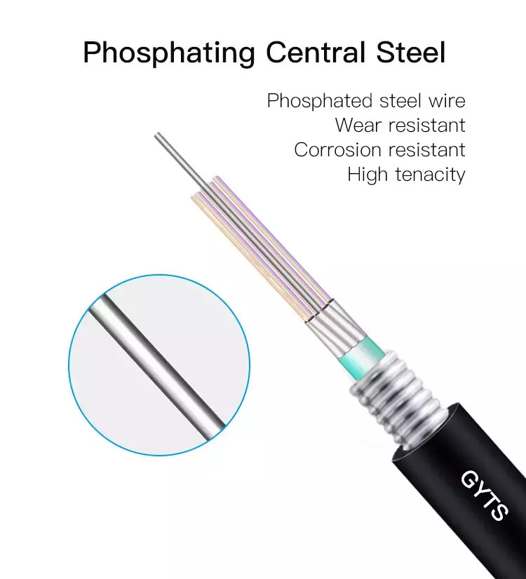 Steel Tape Layer Loose Tube GYTS Optical Fiber Cables