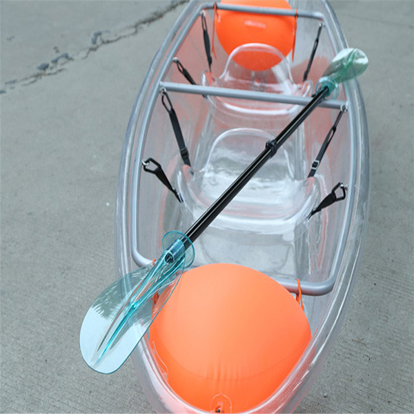 Plastic See Through Kayak Crystal Bottom 6mm Thickness Durable With Paddles