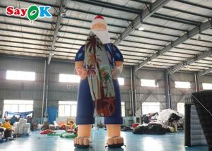 Quality Hawaiian Christmas Decration Model Inflatable Santa Claus On Beach Size 7.6m wholesale